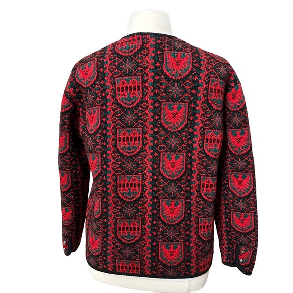Vintage Womens Wool‎ Knitted Cardigan Open Front Button Sweater - Picture 4 of 12